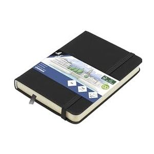 Kangaro schetsboek - A6 - zwart - PU hardcover - met elastiek en lint - K-861210