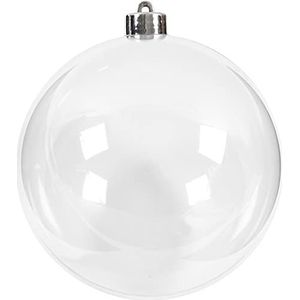 Creativ Company 52118 Ball Christmas Ornament, 136 mm, van transparant kunststof, 1 stuk