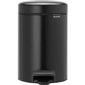 Brabantia newIcon 113321 Pedaalemmer met binnenemmer van kunststof, 3 liter, mat zwart