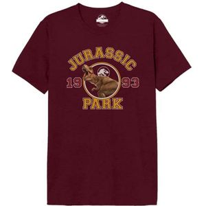 Jurassic Park Mejupamts106 T-shirt voor heren (1 stuk), Bordeaux Melange