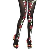 Boland 87899 La Muerte damespanty, stretchbroek, Dia de los Muertos, nylon kousen voor carnaval, Halloween en themafeest