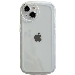CLIPPER GUARDS Coque de protection en silicone compatible avec iPhone 13 6,1"", Silky-Soft Touch, couverture anti-chocs avec doublure en microfibre (blanc)