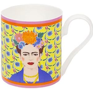 Frida Kahlo gele mok voor koffie, thee en warme dranken | Inspirerende cadeaus voor vrouwen voor haar, meisjes, feministen
