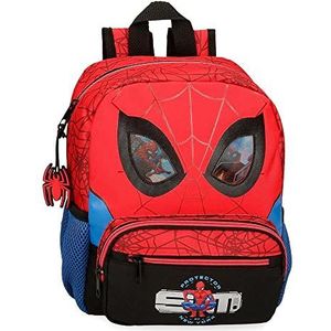 Marvel Spiderman Beschermer kleuterschool rugzak met trolley voor jongens, Rood, kleuterschool rugzak