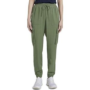 TOM TAILOR Denim Soft Utility Track Damesbroek, 21586 - Dull Moss Green