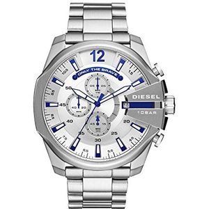 Diesel Chief Series Herenhorloge van roestvrij staal, zilver.