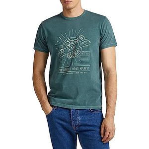 Pepe Jeans Dorian T-shirt voor heren (1 stuk), regentgroen