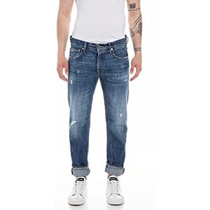 Replay Grover Aged Jeans voor heren, 009 Medium Blauw