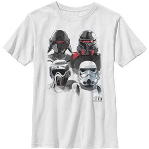 Star Wars Jedi T-Shirt Fallen Order Darth Vader's Inquisitor Squad Boys, Wit, XS, Wit