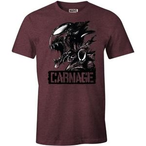 Marvel Heren T-Shirt Bordeaux Melange XXL, wijnrood gemêleerd