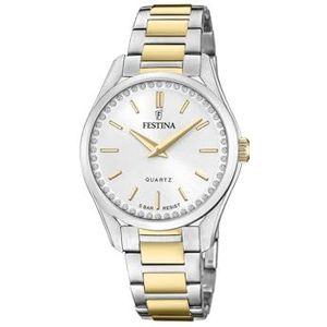 Festina Dameshorloge F20619/1 Mademoiselle behuizing van roestvrij staal 316L zilver, armband van roestvrij staal 316L, meerkleurig, armband, Meerkleurig, armband