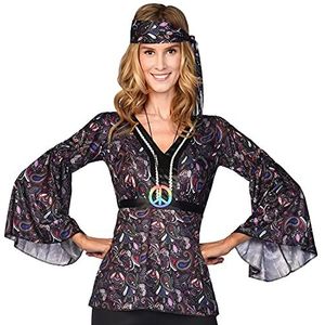 Amscan 9909460 Hippie halsketting regenboog van de jaren '60