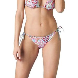 LOVABLE Slip Lacets RCS Recycled Bikini Femme, Bleu imprimé floral, XL