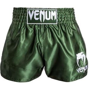 Venum Klassieke Thaise boksshorts, kaki/wit