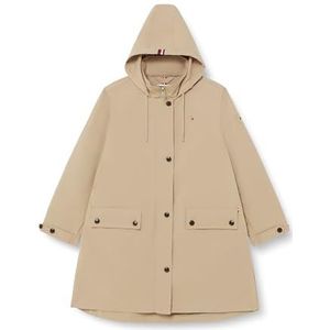 Tommy Hilfiger Essentiële parka van katoenmix, damesparka, Beige