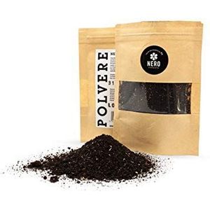 NERO FERMENTO NB Aglio-poeder met zwarte naald, 30 g, gemaakt in Italië, zonder conserveringsmiddelen, antioxidant, aromatherapie voor alle borden, cakes, cocktails