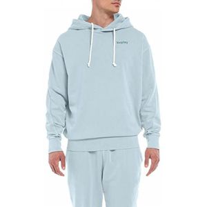 REPLAY Heren Hoodie, 109 Light Blue, XL, 109, lichtblauw