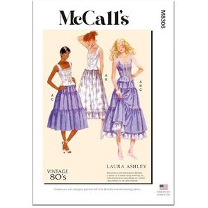 McCall's M8306F5 naaipatroon voor dames top en rokken van Laura Ashley