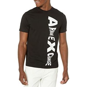 Armani Exchange T-shirt met logo aan de zijkant voor heren, zwart.