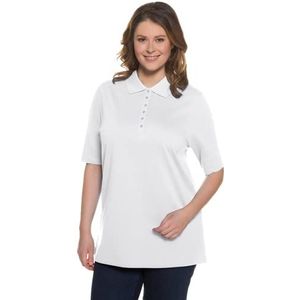 Ulla Popken Dames shirt met lange mouwen wit 52-54, Wit