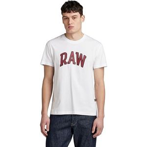 G-STAR RAW T-shirt Puff Raw Gr R pour homme, Blanc (blanc D25017-336-110), XL