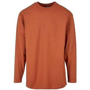 Urban Classics Heavy Oversized Garment Dye Longsleeve, T-Shirt Homme, Terracotta, Terracotta, M