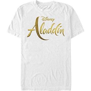 Disney Aladdin T-shirt met biologisch logo, wit, XL, Weiss