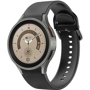 System-S Siliconen horlogeband voor Samsung Galaxy Watch 5 4, zwart, 20 mm, zwart, Eine Grösse, klassiek, zwart., Klassiek