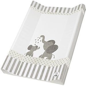 Rotho Babydesign Aankleedkussen Wedge vanaf 0 maanden, modern olifantenmotief, Bella Bambina, wit/grijs, 50 x 70 cm, 20099 0001 CG