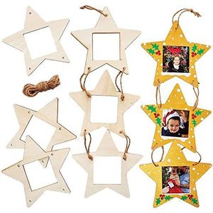 Baker Ross FX263 Set van 4 fotolijsten ster om op te hangen voor kinderen met Kerstmis