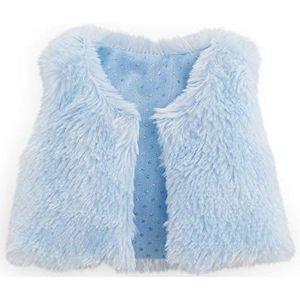 Corolle - Mouwloze jas van imitatiebont voor poppenkleding, 211450, blauw, groot
