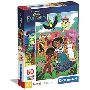 Clementoni - Disney Encanto Supercolor Encanto-60 stukjes kinderen 4 jaar, cartoon-puzzel - gemaakt in Italië, meerkleurig, 26192