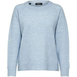 SELECTED FEMME Slflulu Ls Knit O-hals B Noos Sweatshirt voor dames, kasjmier blauw 1