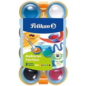 Pelikan - 723122 - verfdoos voor kinderen ""MINI FRIENDS"" 755/8 8 kleuren - 1 penseel / palet inbegrepen