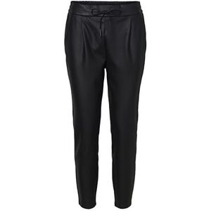 VERO MODA Vmeva Mr String Coated P Ga Petite Noos PU-broek voor dames, zwart.