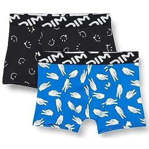 Dim Set van 2 boxershorts van microvezel, gerecycled, voor kinderen, meerkleurig, 10, Meerkleurig