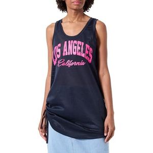 Champion Débardeur Legacy American Summer W-Relaxed S/L en poly-maille pour femme, bleu marine, M