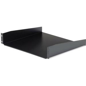 StarTech.com Rack Server Rack 2U – Universeel rek voor 19 inch (19 inch) netwerkapparatuurrack – zeer sterk staal – max. gewicht 20 kg – diepte 16 inch, zwart (CABSHELF)