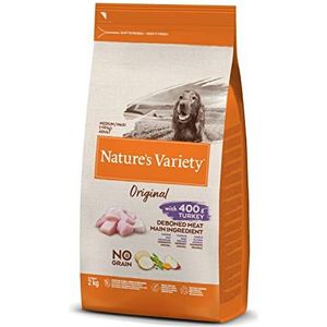 Nature's Variety Originele No Grain droogvoer voor volwassenen met kalkoen, 2 kg, 1 stuk
