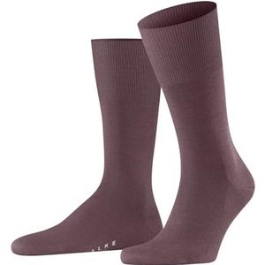 FALKE Airport herensokken, ademend, klimaatregulerend, geurremmend, wol, katoen, dun, effen, elegant, platte teennaad, 1 paar, Roze (Roan Red 8936)