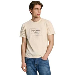 Pepe Jeans T-shirt Simon pour homme, Blanc (Blanc cassé), XXL