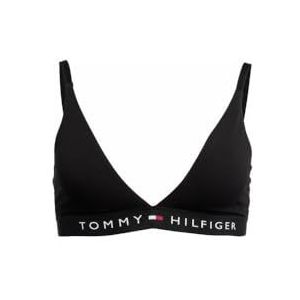 Tommy Hilfiger Niet-gevoerde triangelbeha voor dames (buitenmaten), zwart.