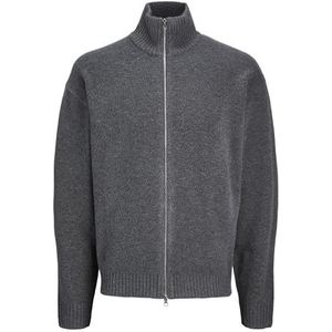 Jack & Jones JOROLLIE Knit Full Zip, Iron Gate, XS