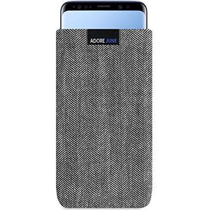 Adore June Samsung Galaxy S9 Plus hoes [Business Serie] karakteristiek materiaal [espiga-weefsel] display reinigingseffect voor Galaxy S9+ case cover