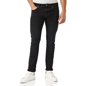 Hackett London Black Denim Herenbroek, zwart.