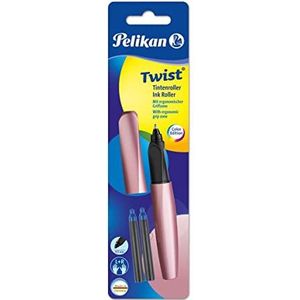 Pelikan 00806305 Twist universele rollerpen voor rechts- en linkshandigen, Rose Girly (lichtroze)