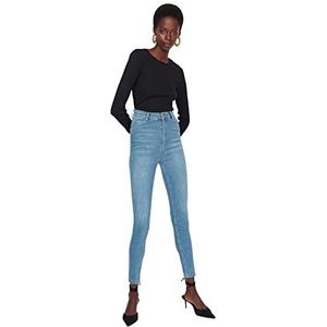TRENDYOL Vrouwen High Waist Skinny Fit Skinny Jeans, blauw, 44, Blauw