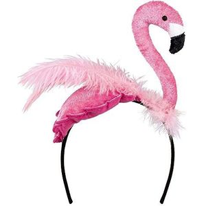 Boland 52565 - Flamingo hoofdband, hoofdtooi, pluche, tiara, kostuum, verkleedpartij, themafeest, carnaval