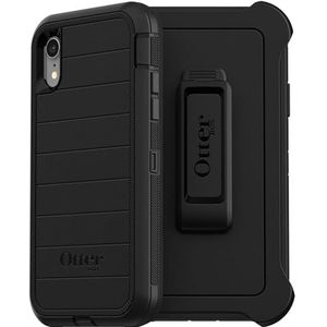 OtterBox Defender beschermhoes voor iPhone XR, schokbestendig, valbescherming, ultra-robuust, beschermhoes, ondersteunt 4 x meer vallen dan militaire standaard, zwart, levering zonder verpakking