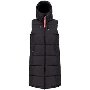 ALPHA INDUSTRIES dames wintervest lang, SCHWARZ